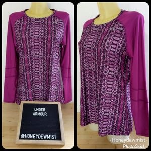 UNDER ARMOUR Purple Snakeskin Print Fitted Shirt